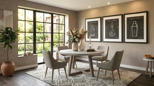 Sunny Designs™ Rowan Wheat Dining Table with Pavestone Base-1