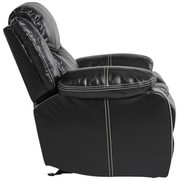Homelegance® Bastrop Black Manual Glider Recliner-3