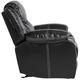 Homelegance® Bastrop Black Manual Glider Recliner-3