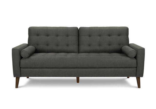 Monarch Specialties Inc. Dark Grey 75" Sofa with 2 Pillows-0