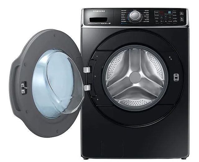 Samsung 5.6 Cu. Ft. Fingerprint Resistant Black Stainless Steel Front Load Washer-2