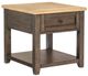 Legacy Classic XXX's and OOO's Amber End Table with Cocoa Base-0