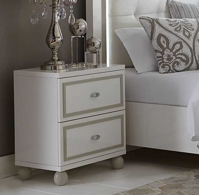 Michael Amini® Sky Tower Cloud White Nightstand-1