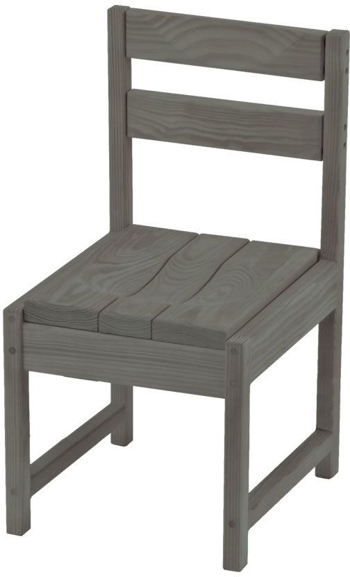Crate Designs™ Furniture Graphite Narrow Dining Side Chair-0