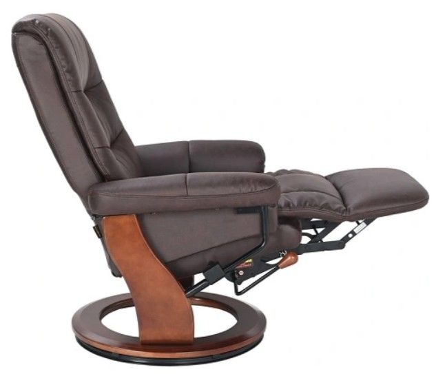 BenchMaster Valencia II Dark Brown Manual Flip-Up Footrest Recliner-3