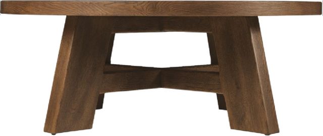 Hooker® Furniture Driftwood Worn Saddle Round Cocktail Table-2