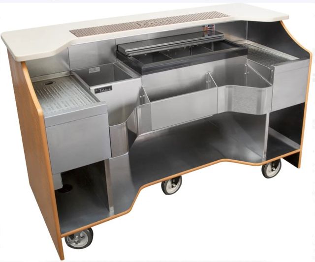 Perlick®  Signature Tobin Ellis Toffee Crocodile 70" Limited Edition Mobile Bar-1