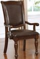 Furniture of America® Alpena 2-Piece Brown Cherry/Espresso Dining Arm Chair Set-1