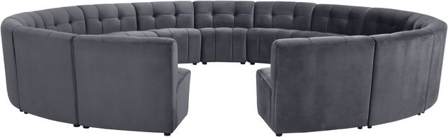 Meridian Furniture Limitless 15-Piece Grey Velvet Modular Sectional-0