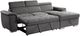 Homelegance® Ferriday Gray Right-Arm Facing Pull-out Bed Sectional and Chaise with Hidden Storage-4