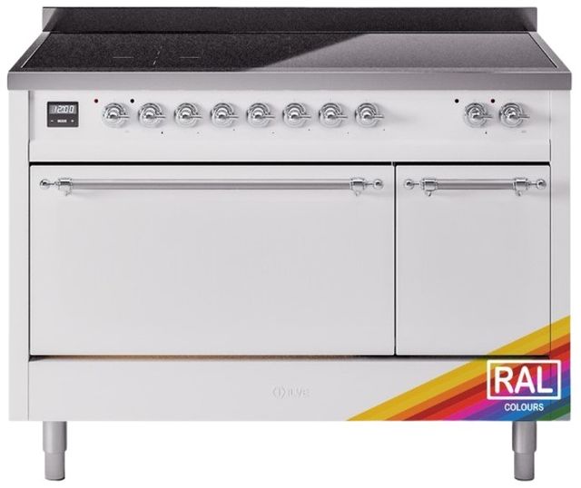 Ilve® Nostalgie II Series 48" Custom RAL Color Pro Style Induction Range with Chrome Trim-0