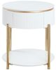 ACME Furniture Daveigh Gold/White End Table-3