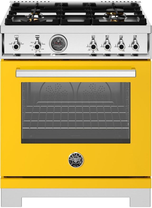 Bertazzoni Professional Series 30" Giallo Pro Style Gas Range-0