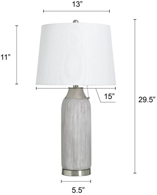 Stylecraft Plated Silver Table Lamp-2