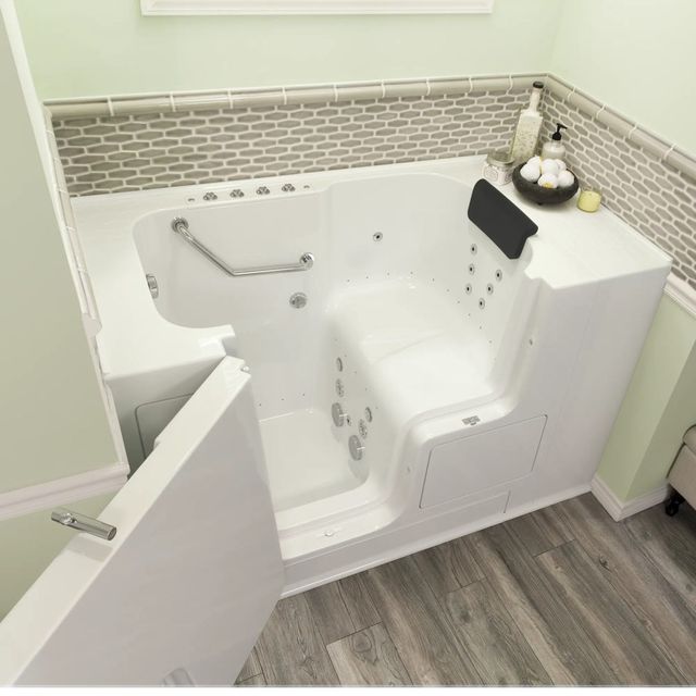 American Standard Gelcoat Premium Series White 32" x 52" Walk-In Tub with Combination Air Spa and Whirlpool Systems - Left-Hand Drain-3