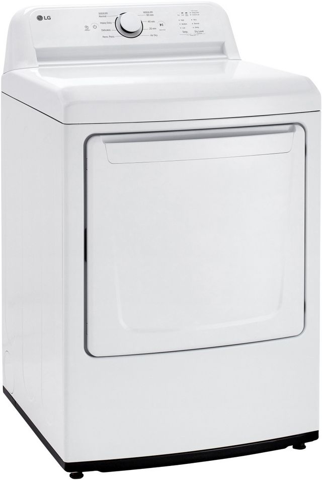 LG 7.3 Cu. Ft. White Front Load Gas Dryer-1