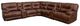 Man Wah Brown 7 Piece Brown Leather Power Reclining Sectional-0