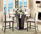 Furniture of America® Manhattan III Glass Top Round Counter Height Dining Room Table with Dark Gray Base -1