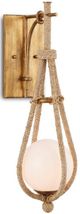 Currey & Company Passageway Natural/Gold/White Wall Sconce-0