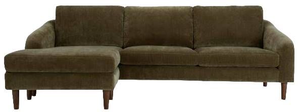 Moe's Home Collection Quinn 2-Piece Cedar Green Sectional Sofa with Reversible Chaise Ottoman-2
