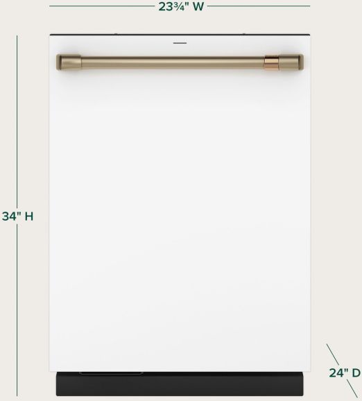 Cafe™ 24" Matte White Top Control Built In Dishwasher-2
