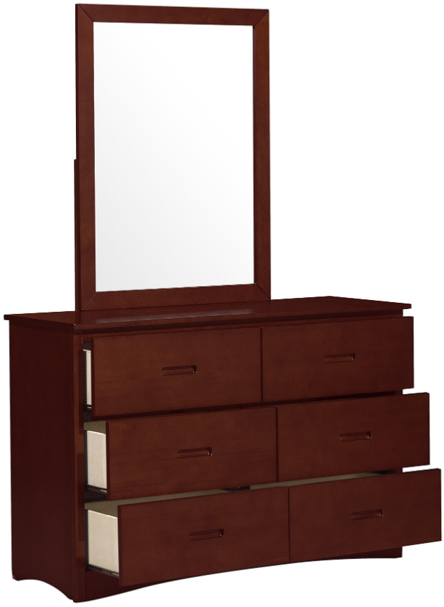 Mazin Furniture Rowe Dark Cherry Dresser-3
