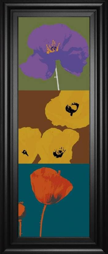 Classy Art Style 3 Pop Poppies by Li-Legger, D Wall Art-0