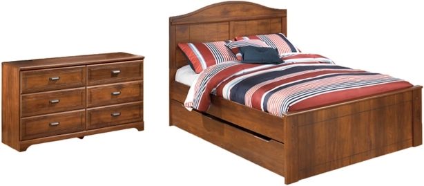 Signature Design by Ashley® Barchan 2-Piece Medium Brown Full Panel Bed Set-0