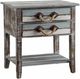 Crestview Collection Nantucket Blue Rectangular Accent Table with Brown Frame-0