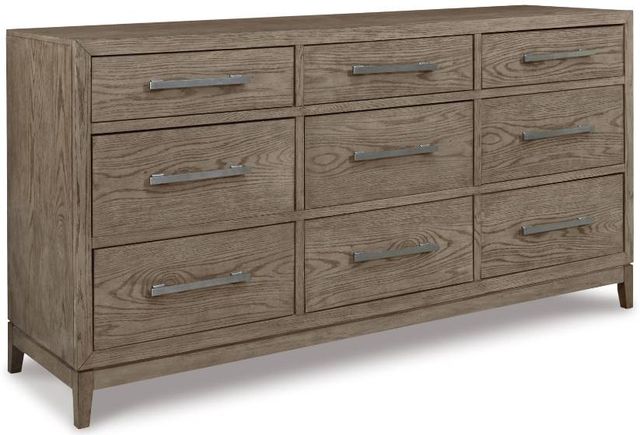 Signature Design by Ashley® Chrestner 2-Piece Gray California King Upholstered Panel Bed Set-2