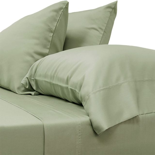 Cariloha Classic 4-Piece Bamboo Viscose Sage King Sheet Set-0