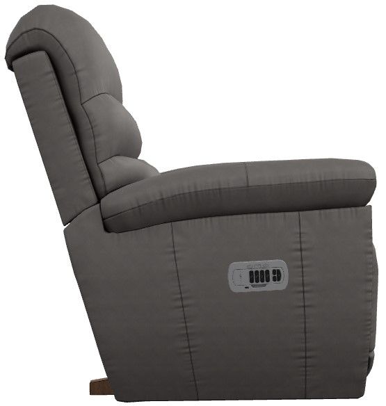 La-Z-Boy® Joshua Gray Leather Power Rocking Recliner with Headrest and Lumbar-3