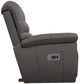 La-Z-Boy® Joshua Gray Leather Power Rocking Recliner with Headrest and Lumbar-3