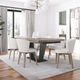 Amisco Customizable Amelia 72" Rectangular Extendable Table with 1" Walnut Veneer Top and 2 Leaves-4