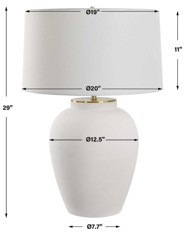 Uttermost® Adelaide White Table Lamp-2