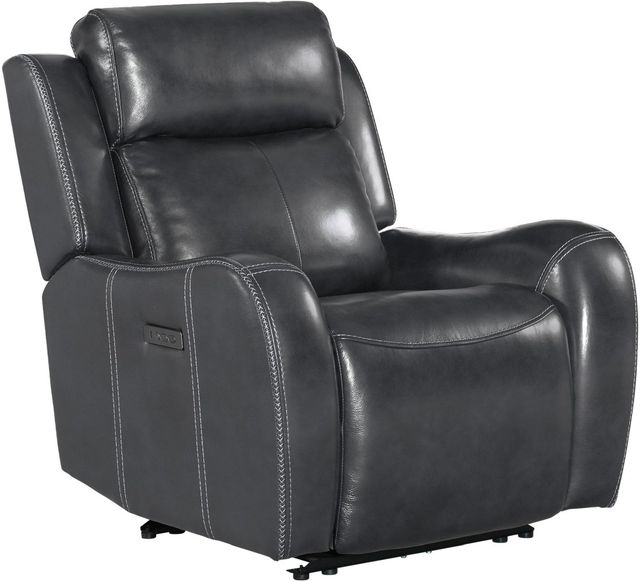 Intercon Wainwright Charcoal Gray Dual-Power Recliner-0