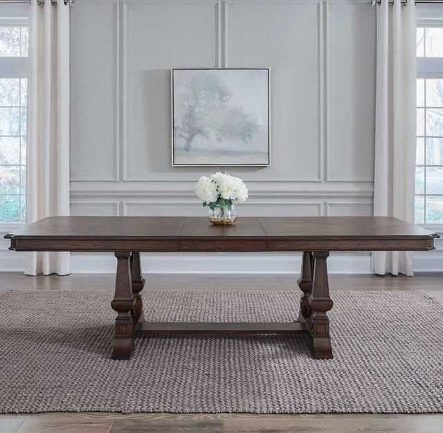 Liberty Furniture Provence Park Chateau Brown Trestle Dining Table-1