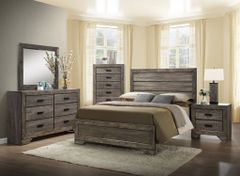 Elements International Nathan 5-Piece Gray Oak Queen Bedroom Collection