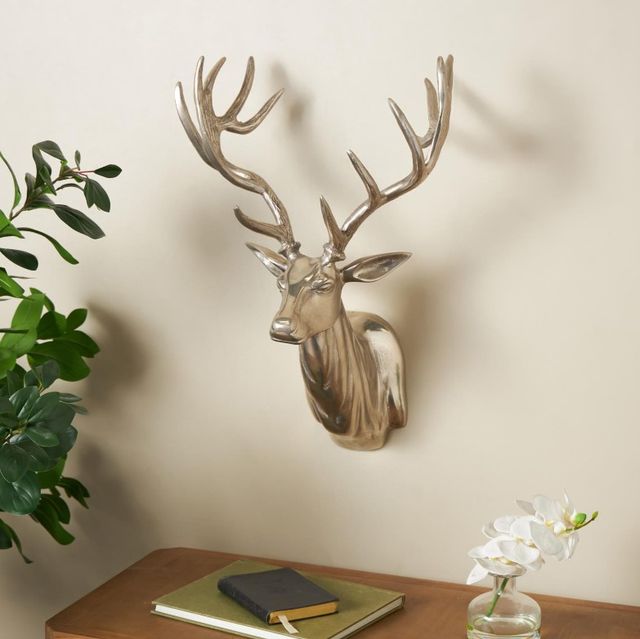 Deco Marche Silver Deer Head Wall Decor-3