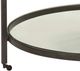 Bassett Mirror Whitman Ivory Round Cocktail Table with Bronze Base-3