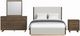 Elements International Brisbane 4-Piece Beige/Brown King Panel Bedroom Set-0