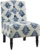 Olliix by Madison Park Lola Navy/Cream Tufted Armless Chair-1