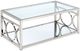 Furniture of America® Rylee Glass Top Coffee Table with Chrome Base-0
