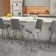 Amisco Customizable Linea Swivel Counter Stool-1