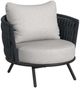 Elements International Bali Dark Gray/Olefin Gray Aluminum/Fabric Outdoor Chair-0