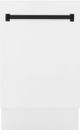 ZLINE Autograph Edition 18" White Matte Built In Dishwasher-0