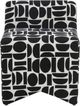 TOV Furniture Pippa Black/White Jacquard Weave Accent Stool-3