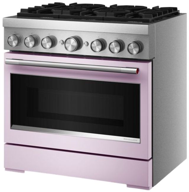 KitchenAid® 36" Wildflower 6 Burner Pro Style Dual Fuel Range with No Preheat Air Fry Mode-1