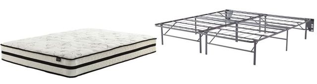 Sierra Sleep® by Ashley® Chime 2-Piece 10" Hybrid and Better than a Boxspring Foundation Full Mattress Set-0