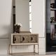 Michael Amini® Madison Glistening Gold Console Table-1